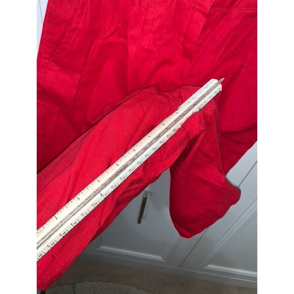 Women's Medium Shorts 2 Piece Set Geranium Red & Animal Print Casual - Picture 7 of 15